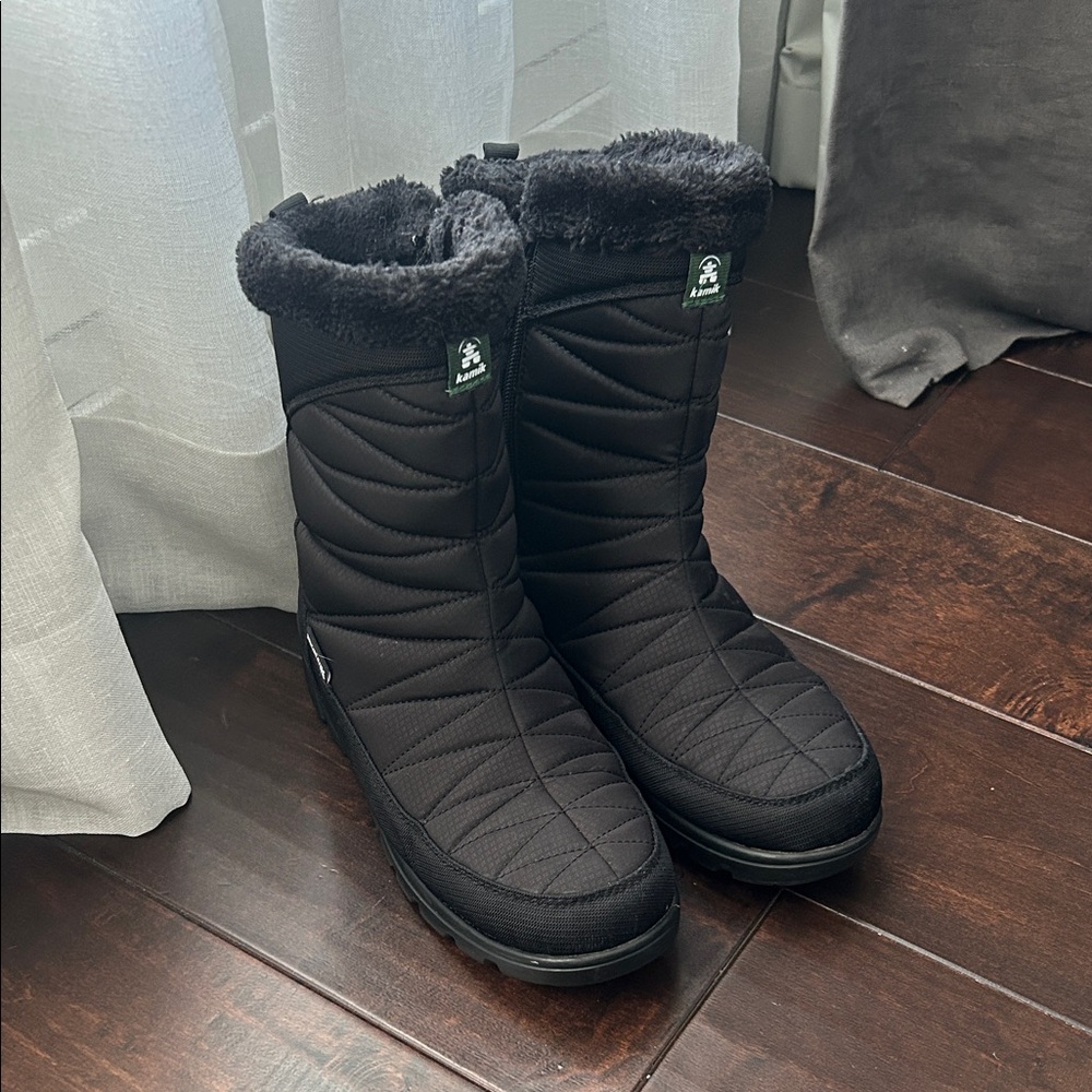 Kamik Black Winter Snow Boots rated to -30 - size 8